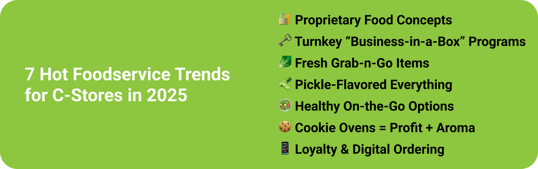 a graphic introducing the savemore c-store trends blog content with a bold, eye-catching summary of the seven trends.